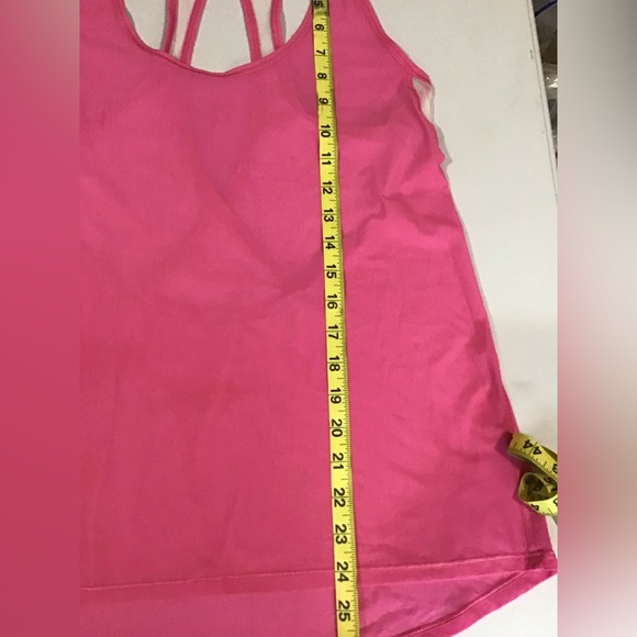 Lululemon Tranquil Tank in Pink Paradise Mesh Open Back Top no tag size 8 Rare - Picture 5 of 7